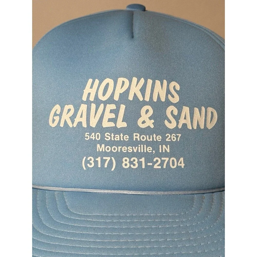 Vintage Hopkins Gravel & Sand Mooresville Indiana‎ Trucker Snapback Hat